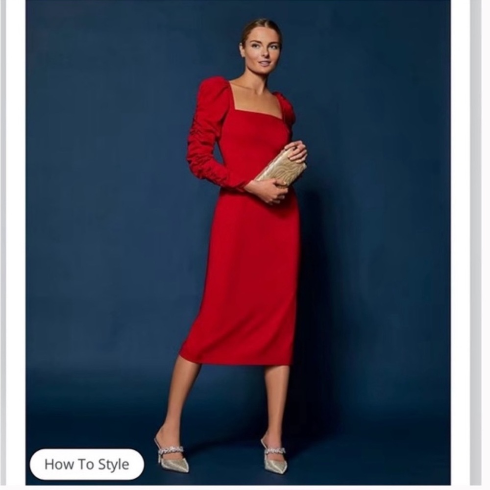 ANTONIO MELANI Red Midi Dress